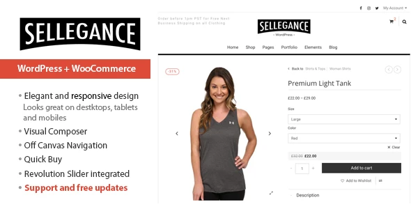 Sellegance – Responsive WooCommerce Theme